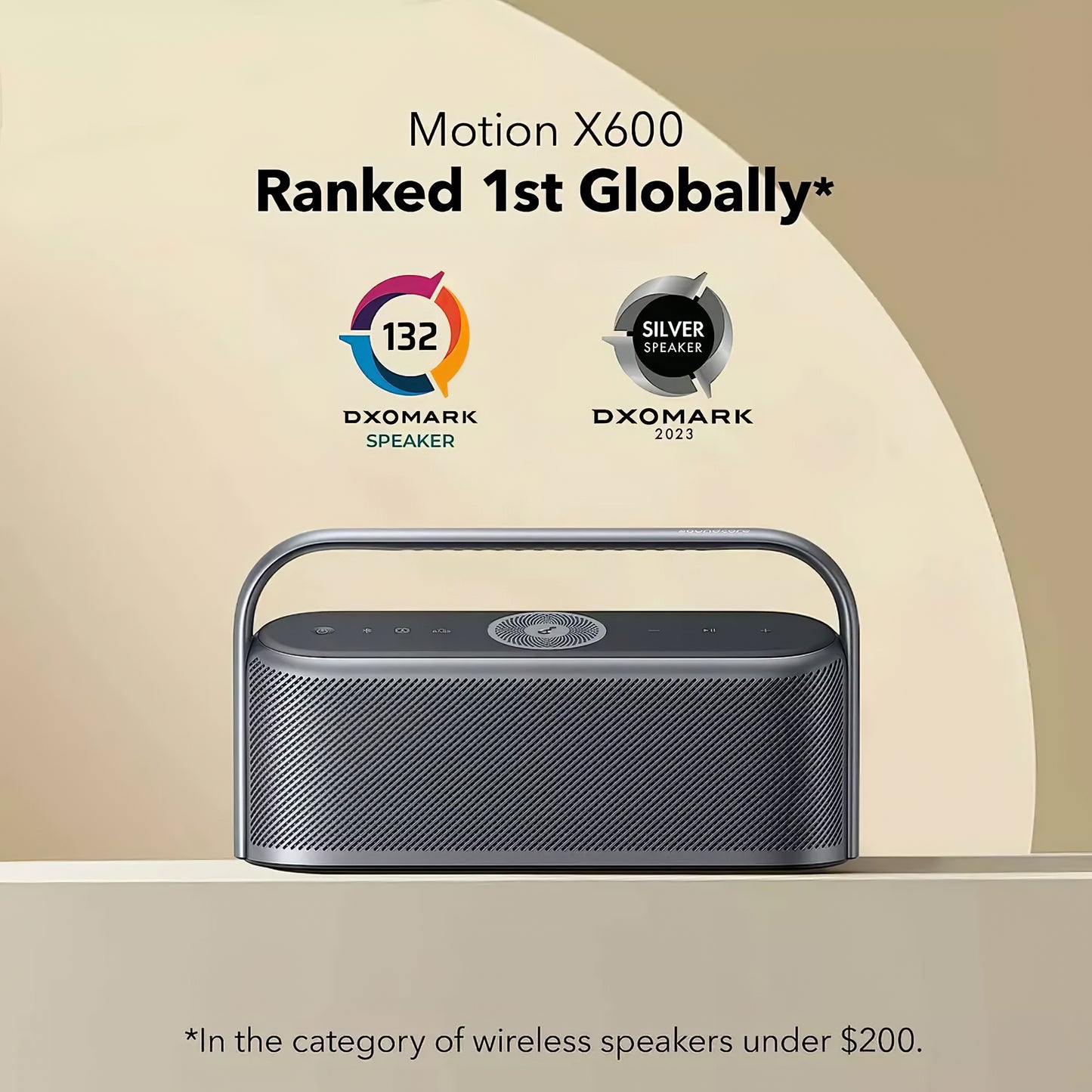Bærbar Bluetooth-høyttaler Anker SoundCore Motion X600, 50W, vanntett, svart A3130011