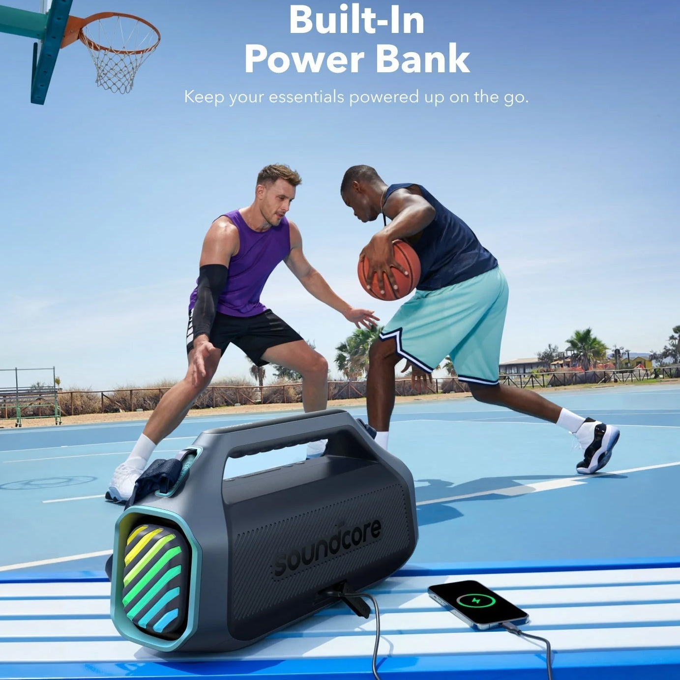 Bærbar Bluetooth-høyttaler Anker SoundCore Boom 2 Plus, 140W, TWS, RGB, Vanntett, Blå A3134031