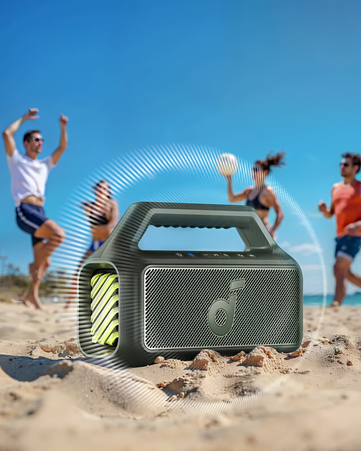 Bærbar Bluetooth-høyttaler Anker SoundCore Boom 2 Ny versjon, 80W, TWS, RGB, Vanntett, Grønn A3138062