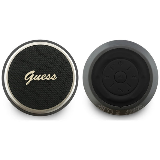 Bærbar Bluetooth-høyttaler Guess Script Metal Logo, 5W, TWS, Svart