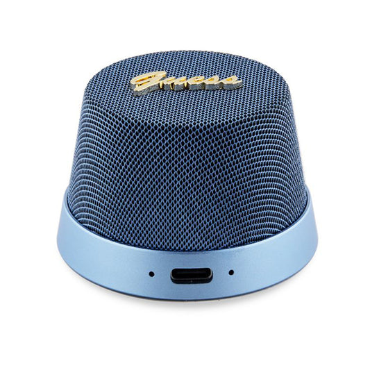 Bærbar Bluetooth-høyttaler Guess Stand Magnetic Script Metal, 3W, Blå