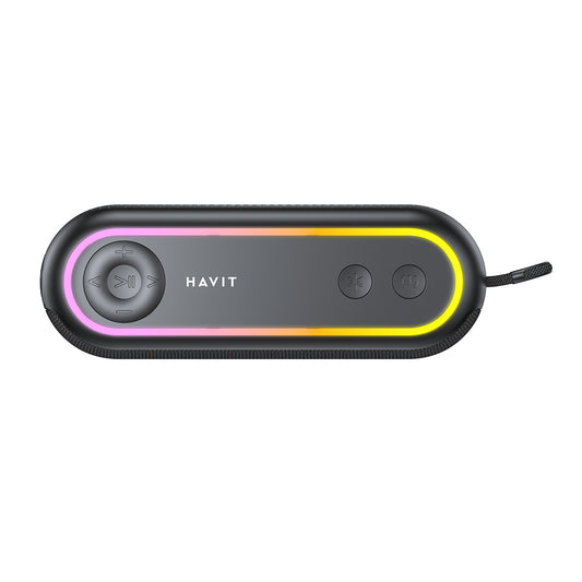 Bærbar Bluetooth-høyttaler HAVIT SK810BT, 7W, RGB, Vanntett, Svart