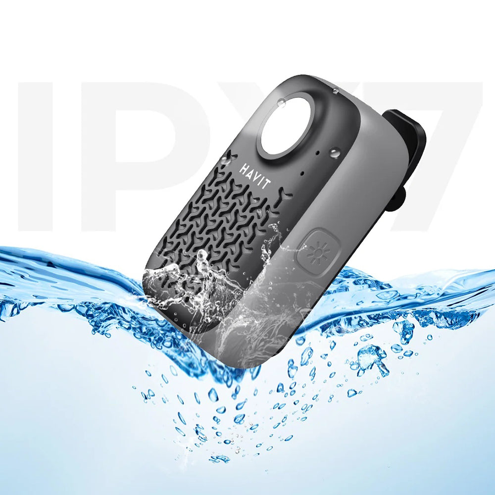 Bærbar Bluetooth-høyttaler HAVIT SK868BT, 5W, Vanntett, Svart