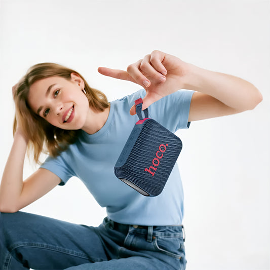 Bærbar Bluetooth-høyttaler HOCO HC31, 10W, TWS, RGB, Vanntett, Marineblå