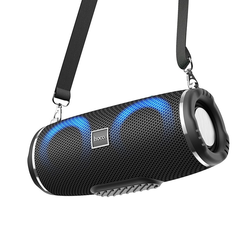 Bærbar Bluetooth-høyttaler HOCO HC12, 10W, RGB, Vanntett, Svart