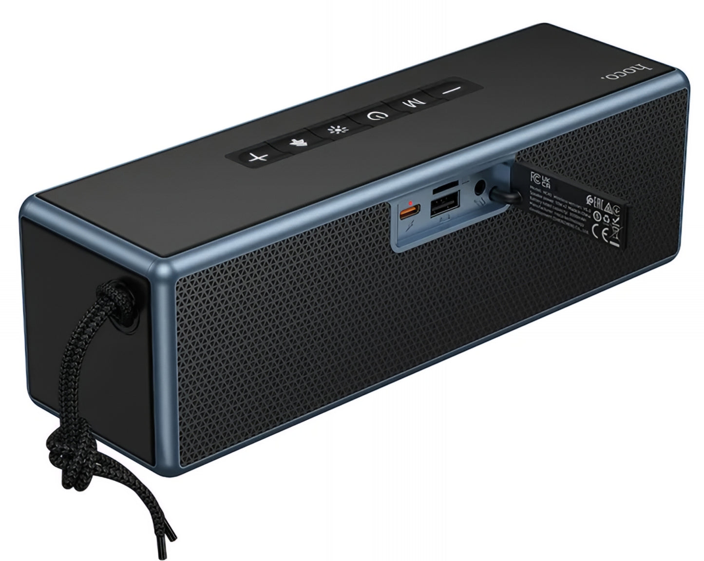 Bærbar Bluetooth-høyttaler HOCO HC40, 2 x 10W, TWS, RGB, Svart