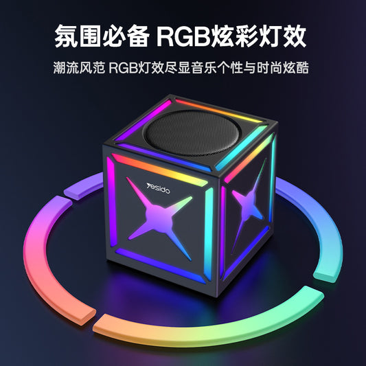 Bluetooth-høyttaler Yesido YSW34, 8W, RGB, Svart