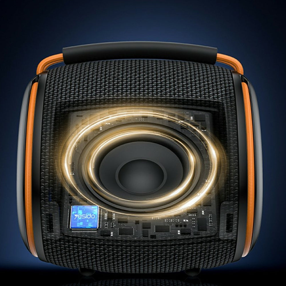 Bærbar Bluetooth-høyttaler Yesido YSW40, 8W, RGB, Svart