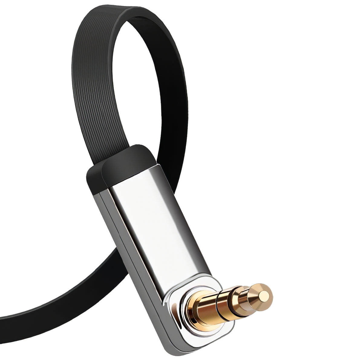Audio Kabel 3.5mm - 3.5mm UGREEN AV112 Angled, 1m, Svart