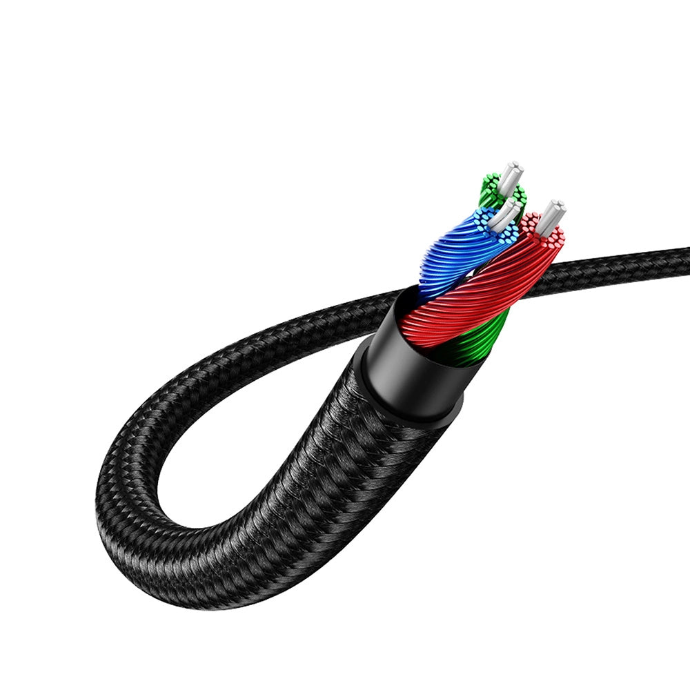 Audio Kabel 3.5mm - 3.5mm UGREEN AV112 Vinklet, 1m, Blå