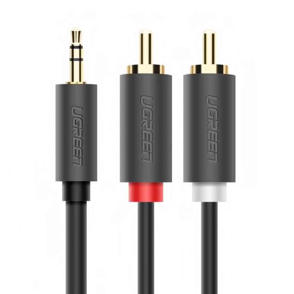 Audio Kabel 3.5mm - 2 x RCA UGREEN AV102, 5m, Grå
