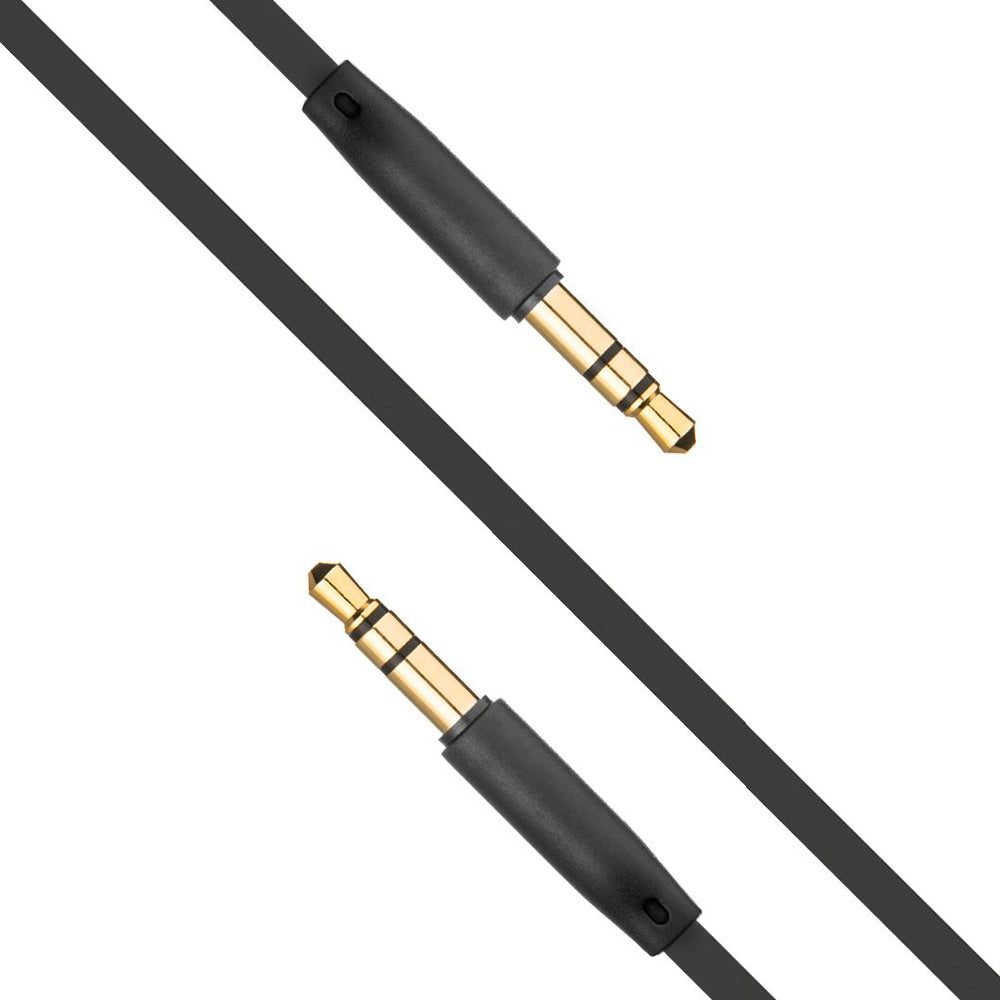 Audio Kabel 3.5mm - 3.5mm Fast, 1m, Svart