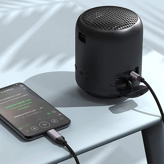 Lyd Kabel Lightning - 3.5mm Techsuit AC10 SoundShell, 1.5m, Grå