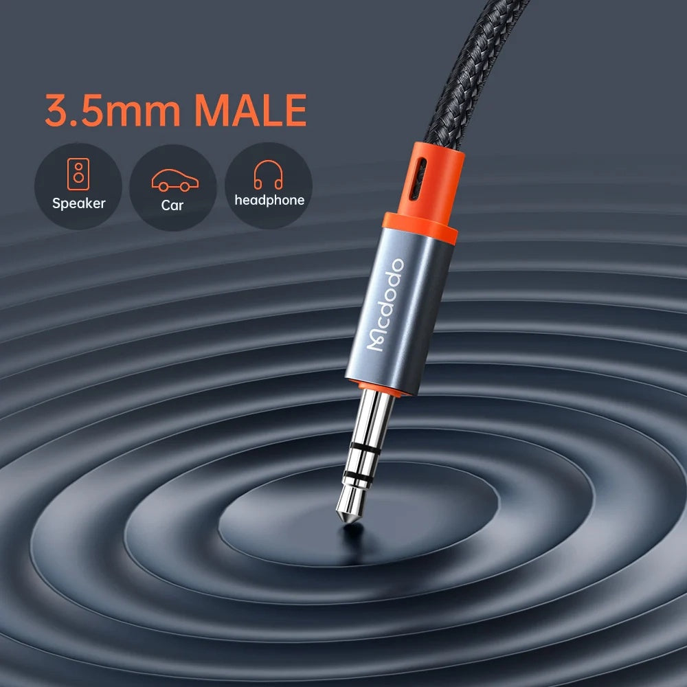 USB-C til 3,5 mm McDodo lydkabel CA-0900, 1,8 m, Svart