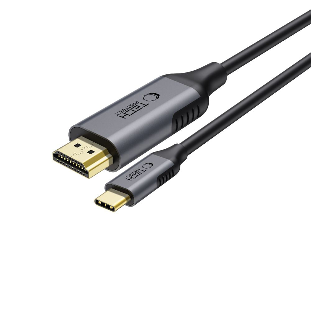 USB-C - HDMI Tech-Protect Ultraboost lyd- og videokabel, 1.8m, Svart