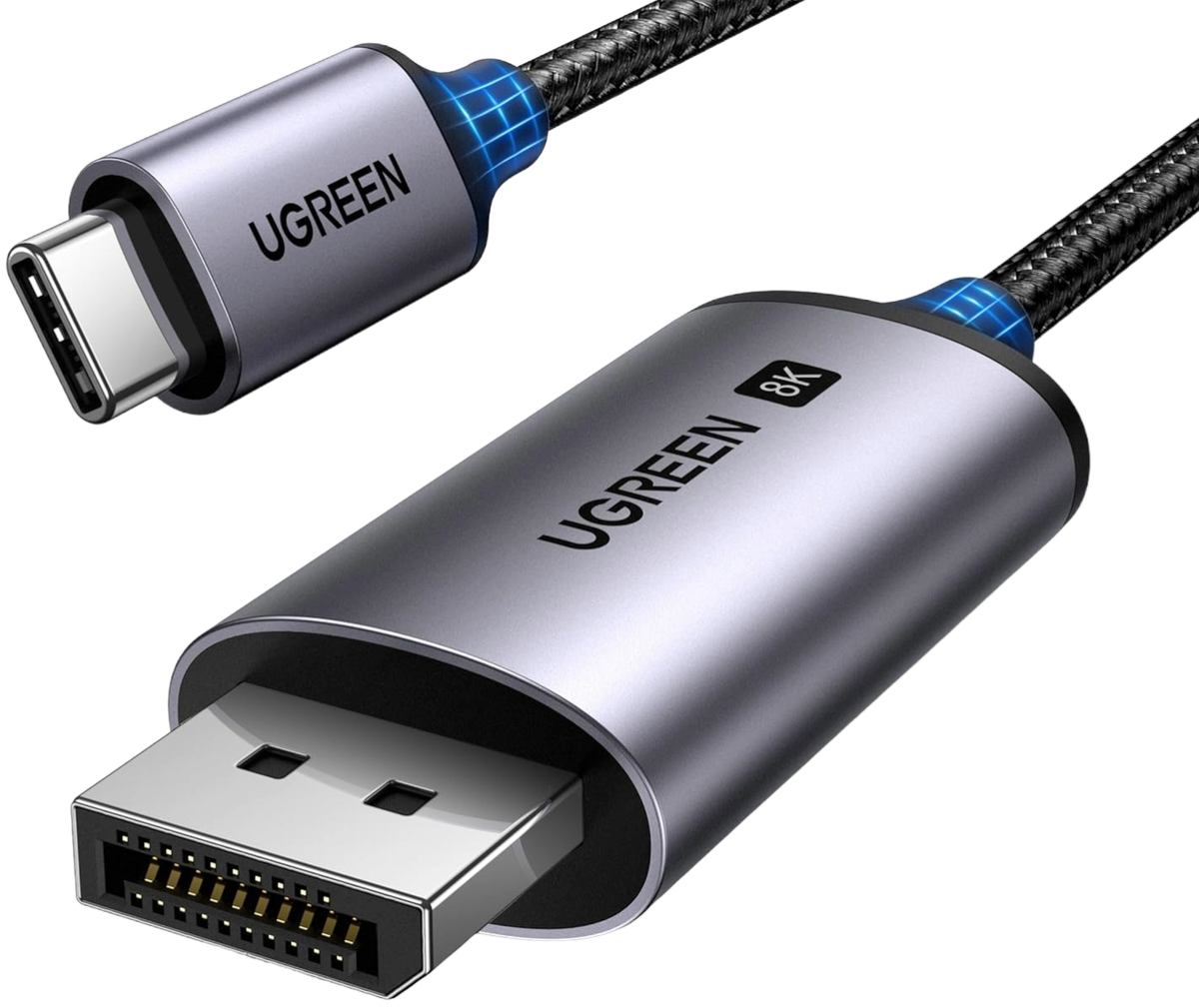 USB-C lyd- og videokabel - DisplayPort UGREEN CM556 (25157), 1m, grå