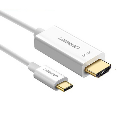 Audio- og videokabel USB-C - HDMI UGREEN MM121, 1.5m, Hvit