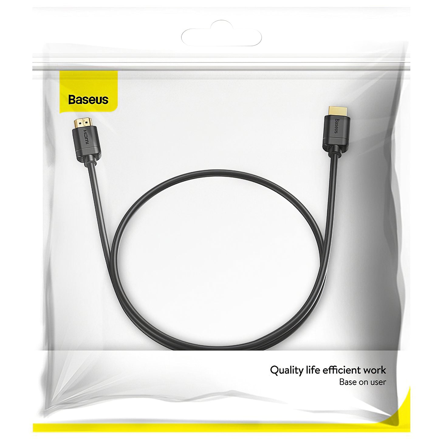 Baseus videokabel, HDMI - HDMI, 4K, 2m, svart CAKGQ-B01