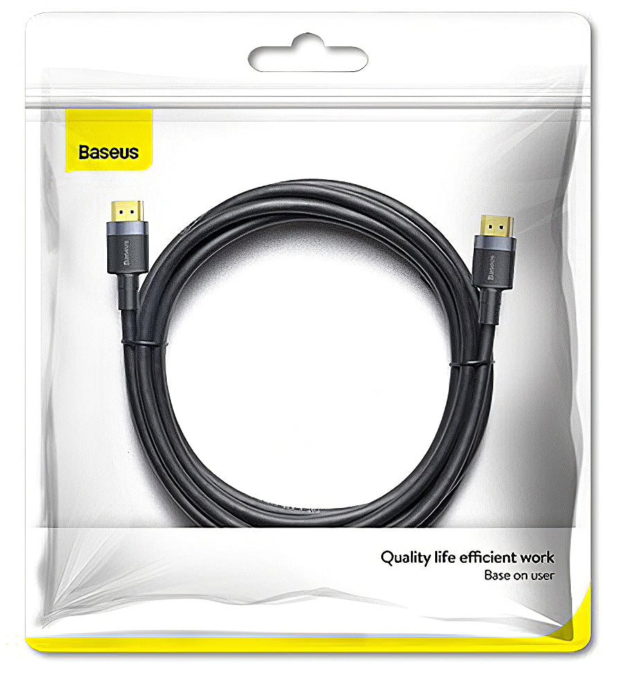 Baseus videokabel, HDMI - HDMI, 4K, 1 m, svart CADKLF-E01