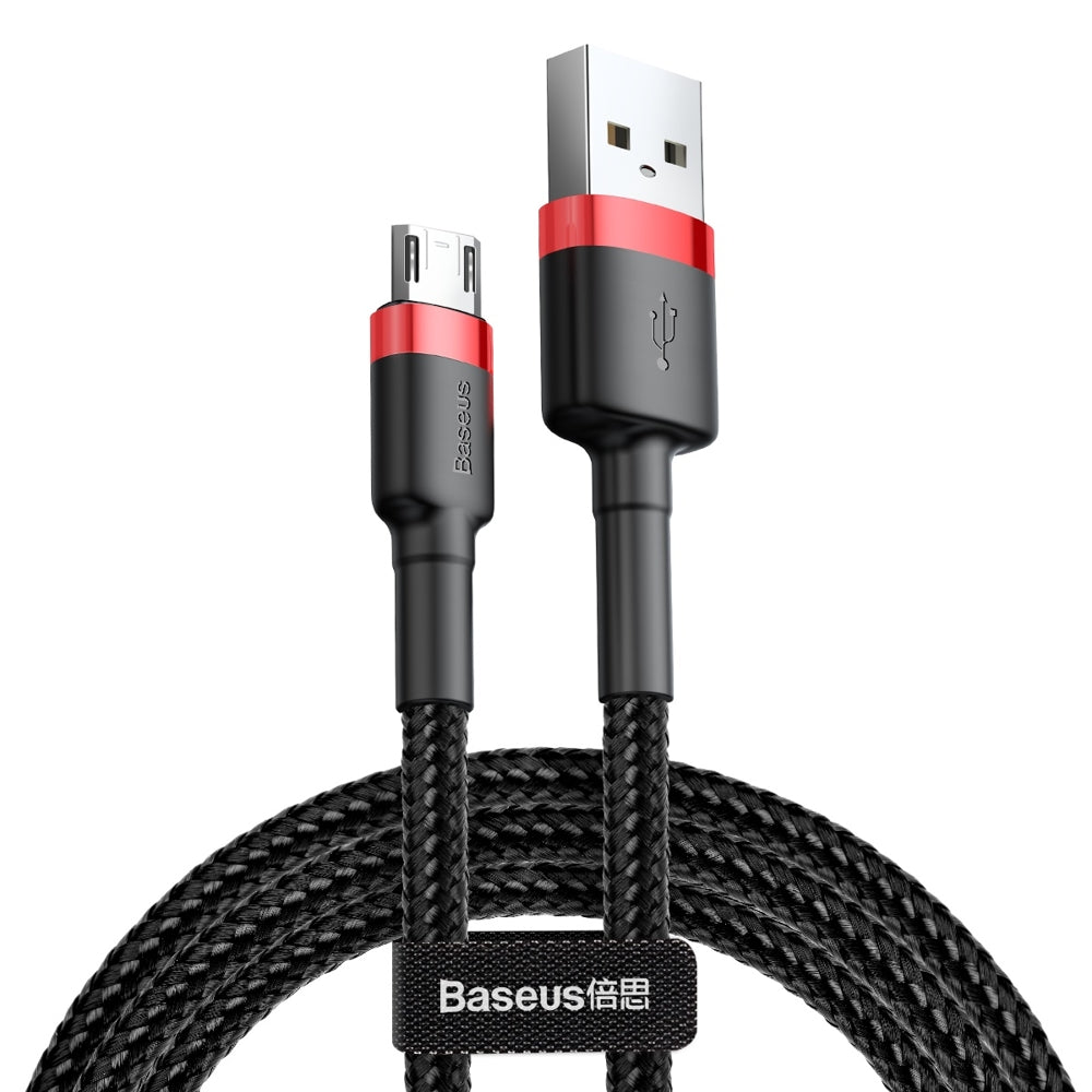Data- og ladekabel USB-A til microUSB Baseus Cafule, 18W, 1m, rød CAMKLF-B91