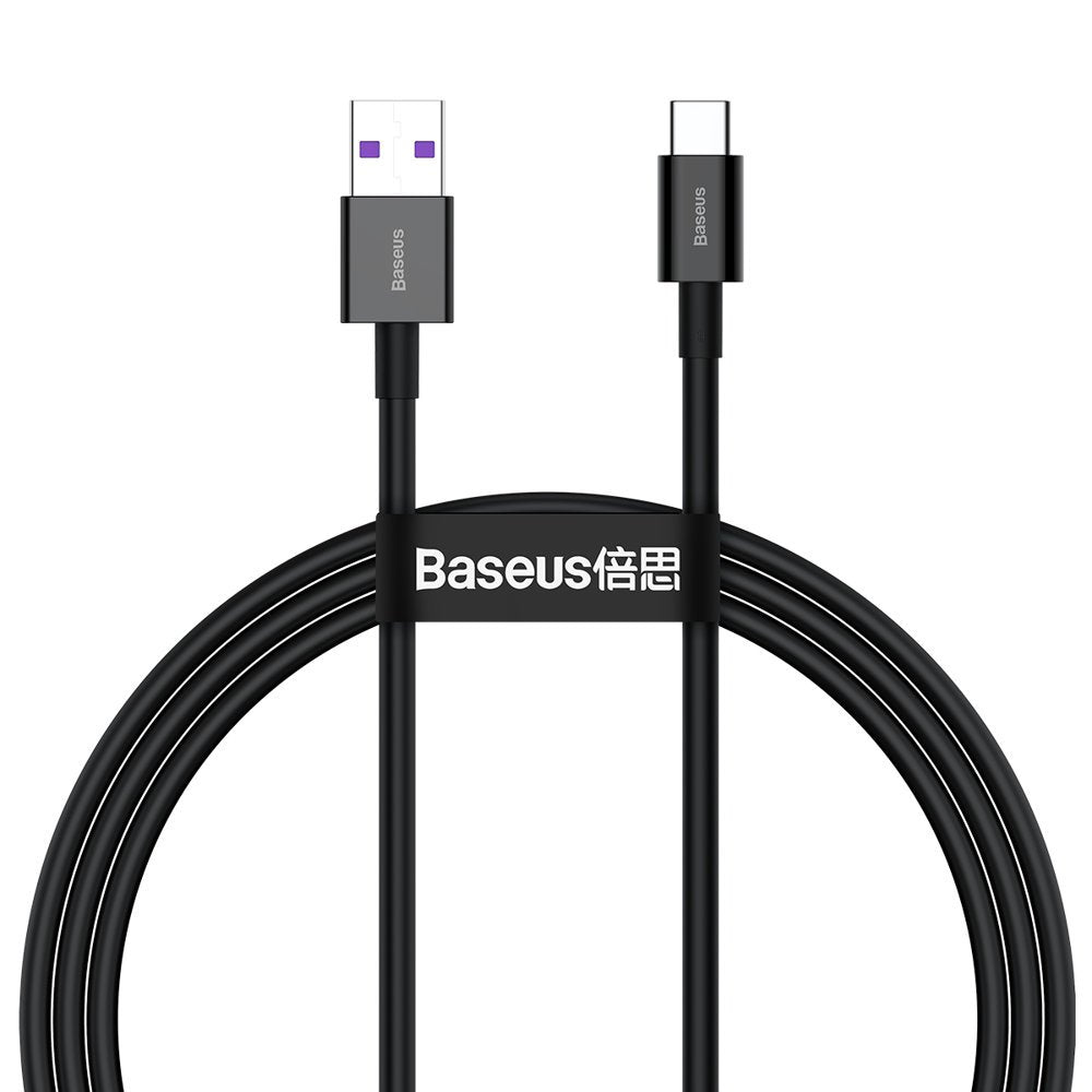 Baseus Superior USB-A til USB-C data- og ladekabel, 66 W, 2 m, svart CATYS-A01