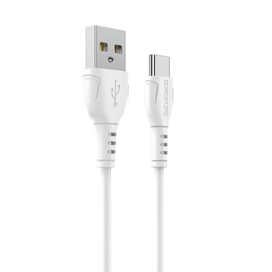 Data- og ladekabel USB-A - USB-C Borofone BX51 Triumph MP, 18 W, 1 m, hvit