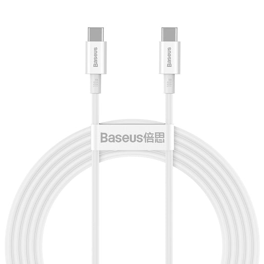 USB-C data- og ladekabel - USB-C Baseus Superior Series, 100 W, 2 m, hvit CATYS-C02