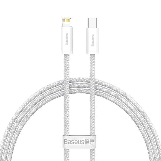 USB-C - Lightning Baseus Dynamic Fast Charging Data- og ladekabel, 20 W, 1 m, hvit CALD000002