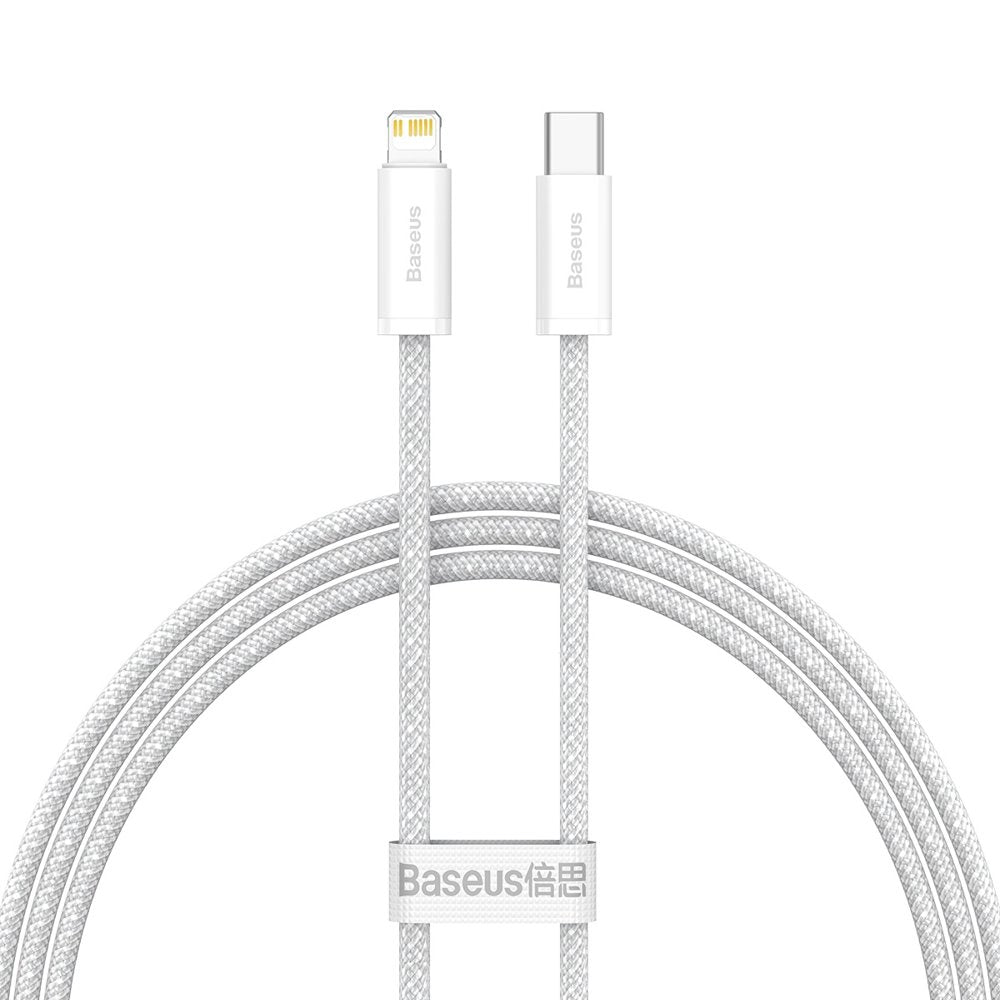 USB-C - Lightning Baseus Dynamic Fast Charging Data- og ladekabel, 20 W, 2 m, hvit CALD000102
