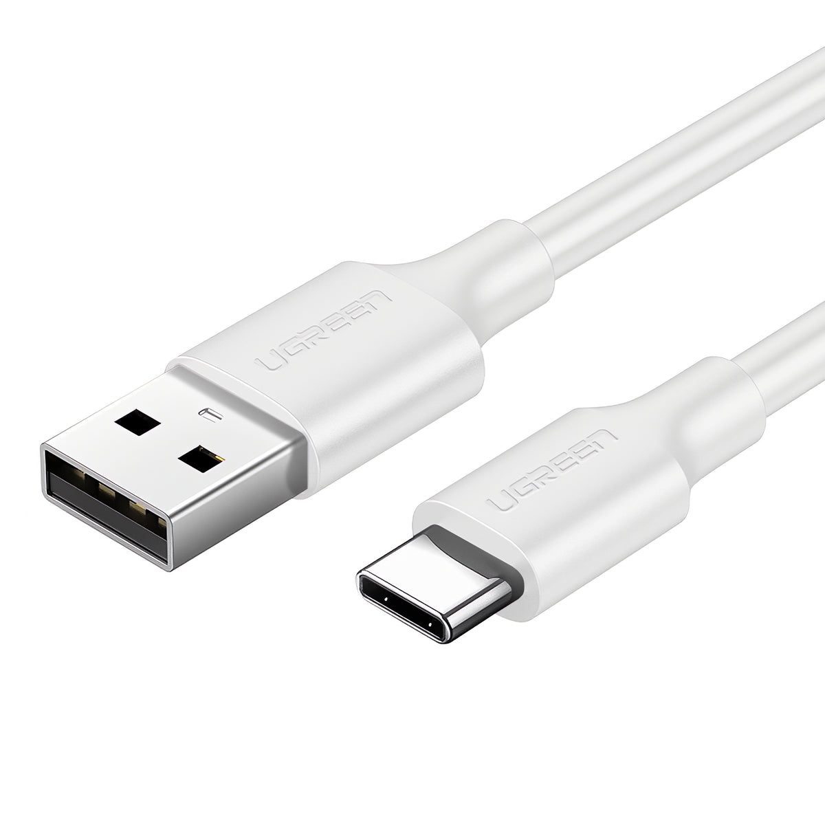 USB-A til USB-C data- og ladekabel UGREEN US287, 18W, 1m, Hvit