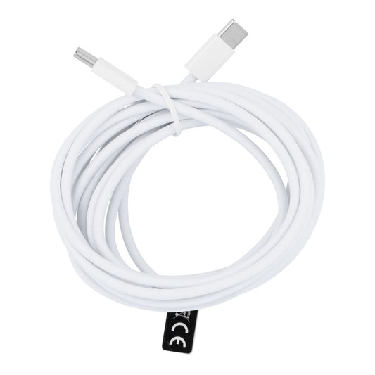 USB-C data- og ladekabel - USB-C OEM HD26 Box, 30 W, 3 m, hvit