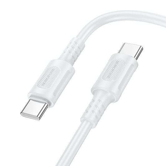 USB-C data- og ladekabel - USB-C Borofone BX111 Feliz, 60W, 1m, hvit