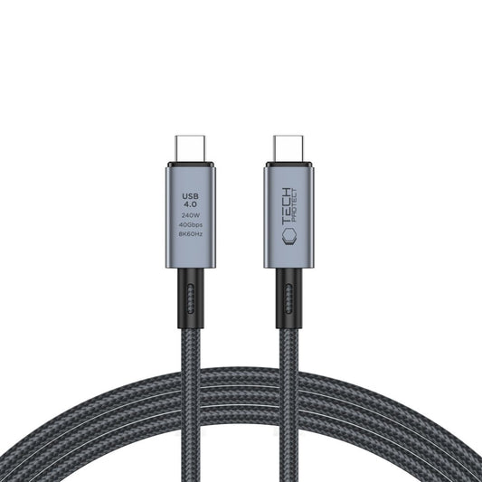 USB-C data- og ladekabel - USB-C Tech-Protect Ultraboost Max, 240 W, 2 m, grå