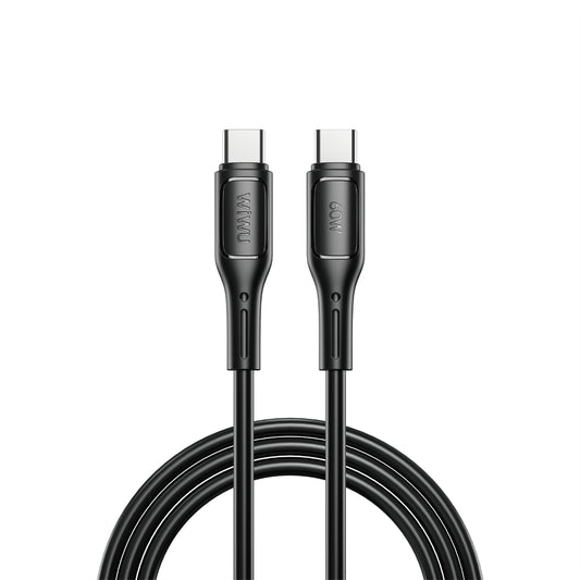 USB-C - USB-C data- og ladekabel WiWu Wi-C043E Starlink, 60W, 1m, svart