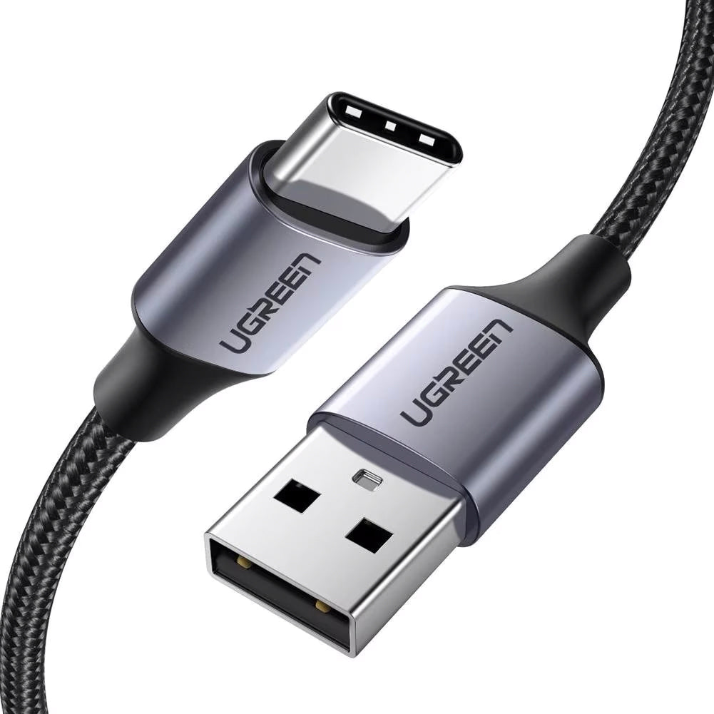 USB-A til USB-C UGREEN US288 data- og ladekabel, 18W, 0,25m, Svart