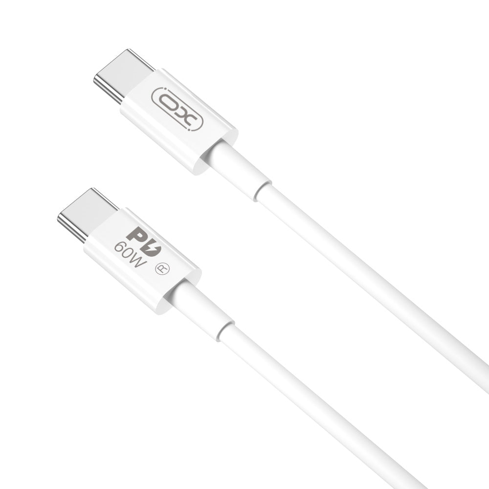 Data- og ladekabel USB-C til USB-C XO Design NB-Q190A, 60W, 1m, Hvit
