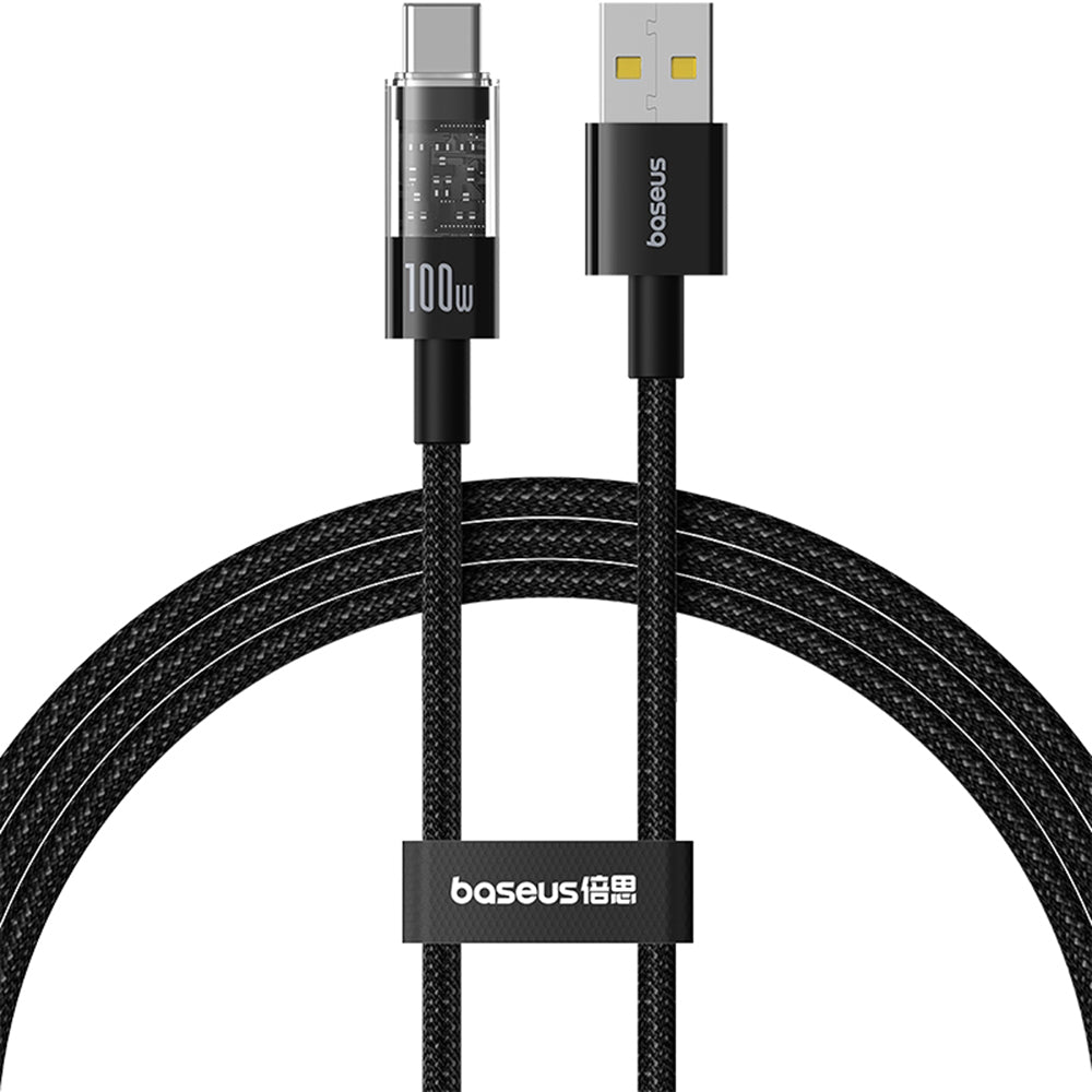 USB-A - USB-C Baseus Gem data- og ladekabel, 100W, 2m, Svart P10373002111-01