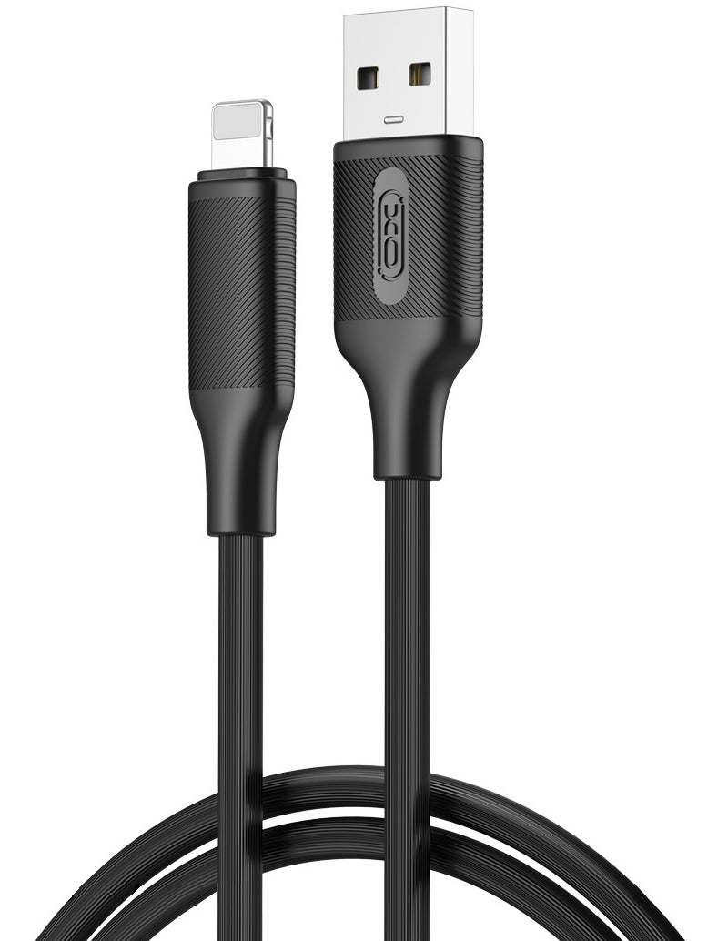 USB-A - Lightning Data og Ladekabel XO Design NB265, 18W, 1m, Svart