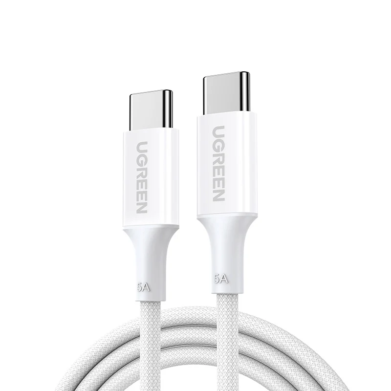 USB-C Data- og ladekabel - USB-C UGREEN L502 (35221), 100W, 2m, Hvit