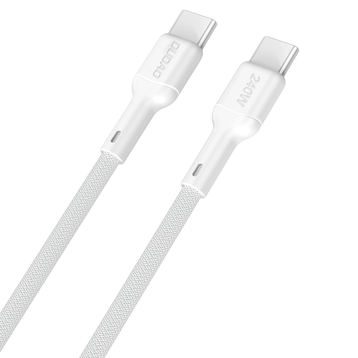 USB-C Data- og ladekabel - USB-C Dudao L9C Max, 240W, 1,2m, Hvit