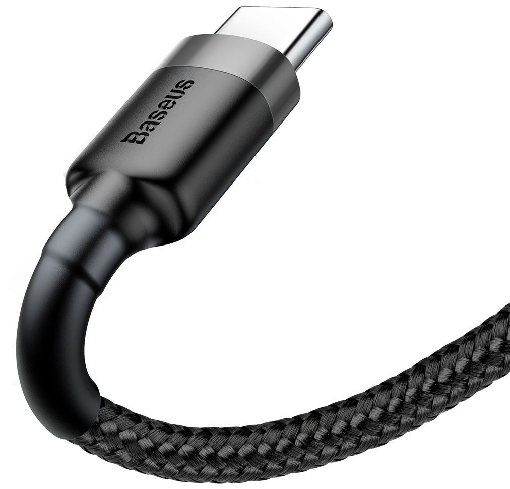 Data- og ladekabel USB-A - USB-C Baseus Cafule, 60W, 1m, Grå CATKLF-BG1