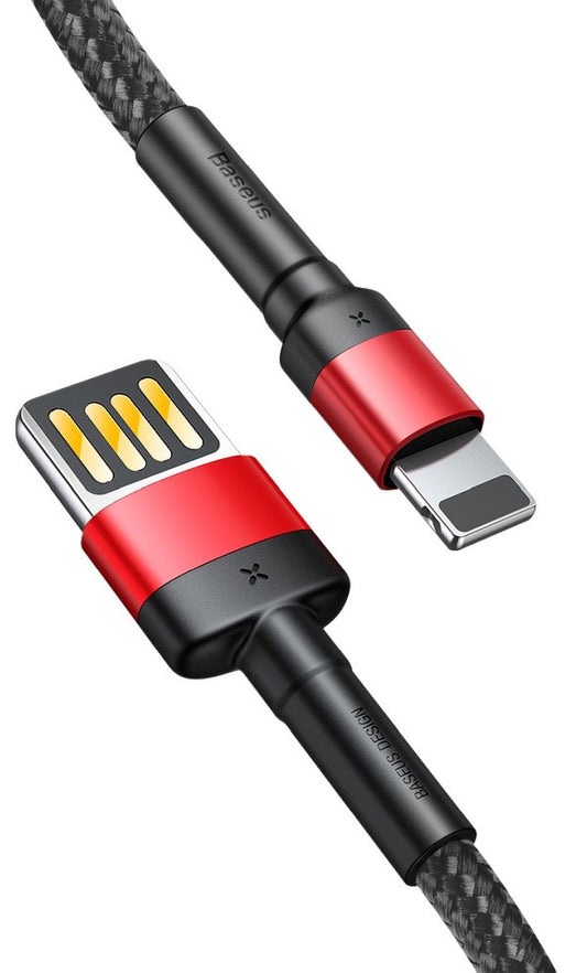 USB-A - Lightning Baseus Cafule Special Edition data- og ladekabel, 18W, 1m, Rød CALKLF-G91