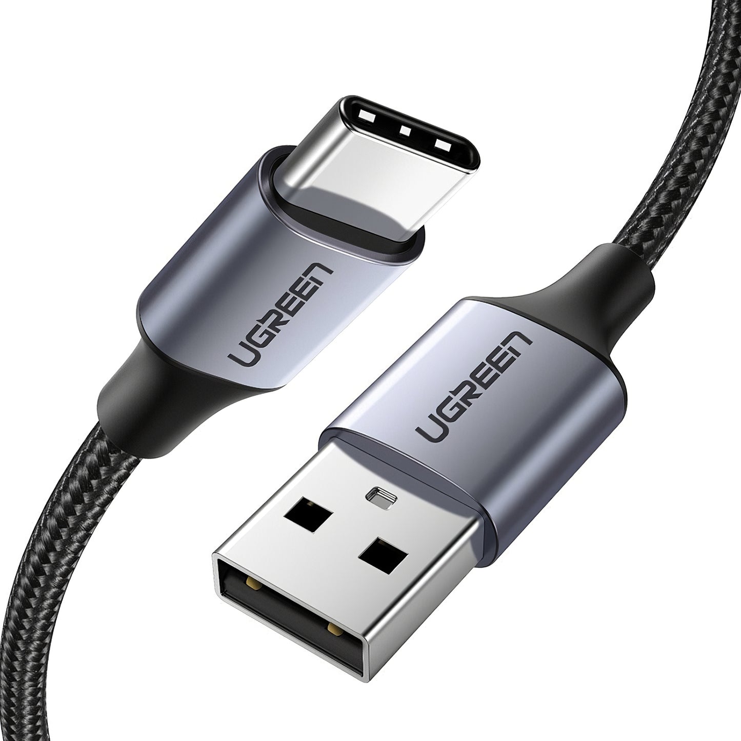 USB-A - USB-C UGREEN US288 data- og ladekabel, 18W, 1m, Svart