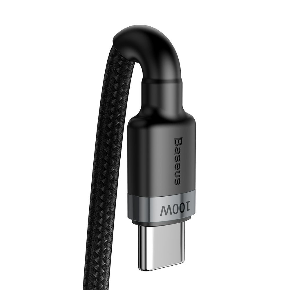 USB-C data- og ladekabel - USB-C Baseus Cafule, 100 W, 2 m, grå CATKLF-ALG1
