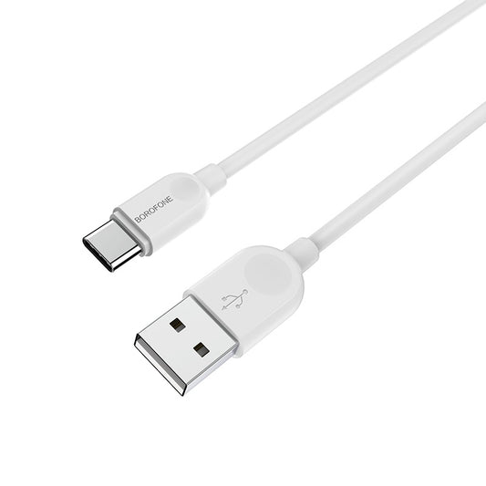 USB-A til USB-C data- og ladekabel Borofone BX14 LinkJet, 18 W, 1 m, hvit