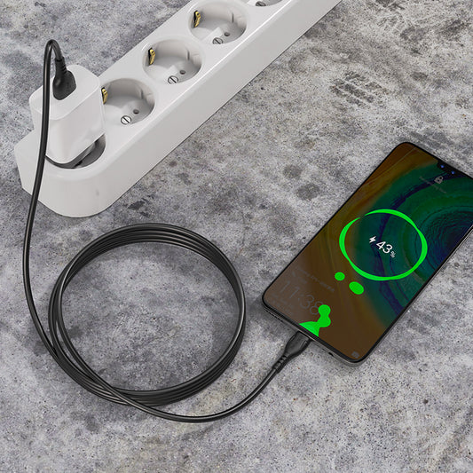 Data- og ladekabel USB-A - USB-C Borofone BX51 Triumph MP, 18 W, 1 m, svart