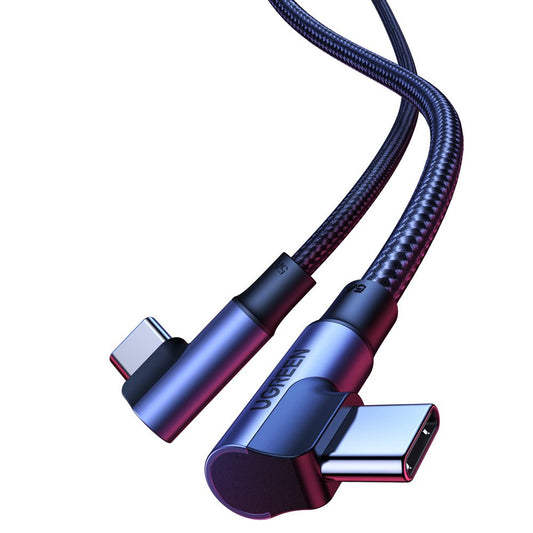 USB-C data- og ladekabel - USB-C UGREEN US335 Vinklet, 100 W, 1 m, svart