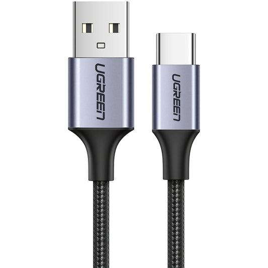 USB-A til USB-C data- og ladekabel UGREEN US288, 18 W, 2 m, svart