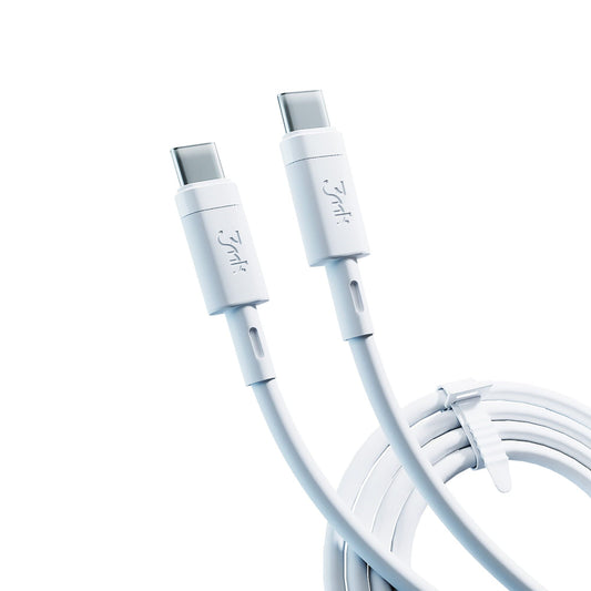 USB-C Data- og ladekabel - USB-C 3MK Hyper Silicone, 60W, 1m, Hvit