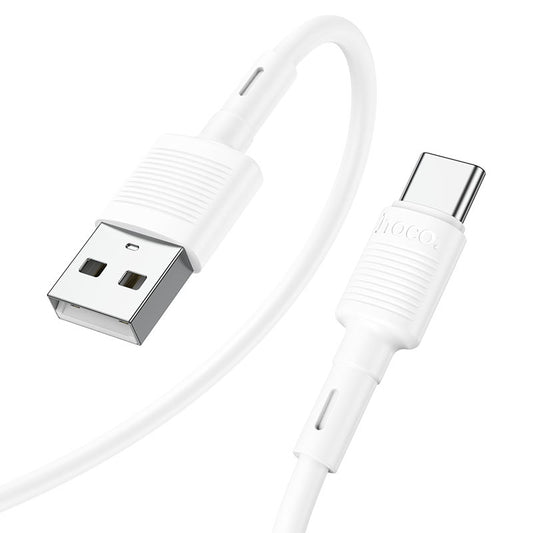 USB-A - USB-C HOCO X83 Victory data- og ladekabel, 20W, 1m, Hvit